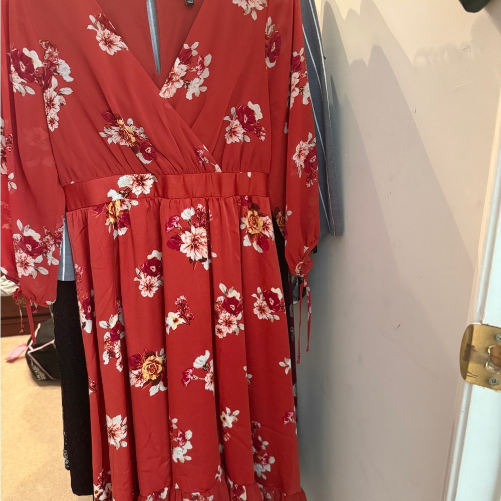 Torrid Orange Floral Dress